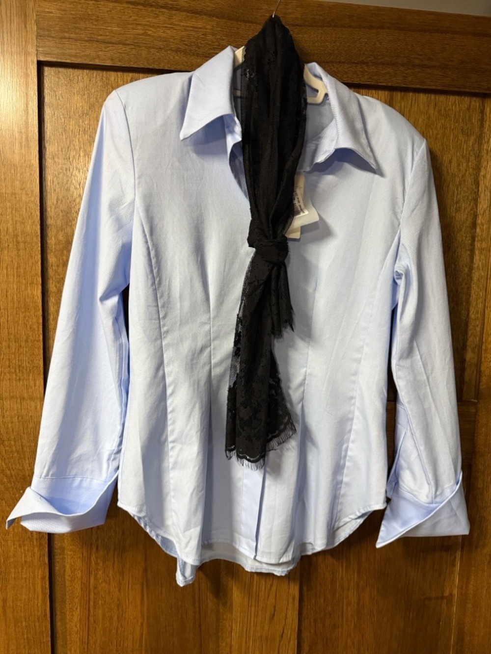 Classic Light Blue Women's Shirt Jacket Blazer